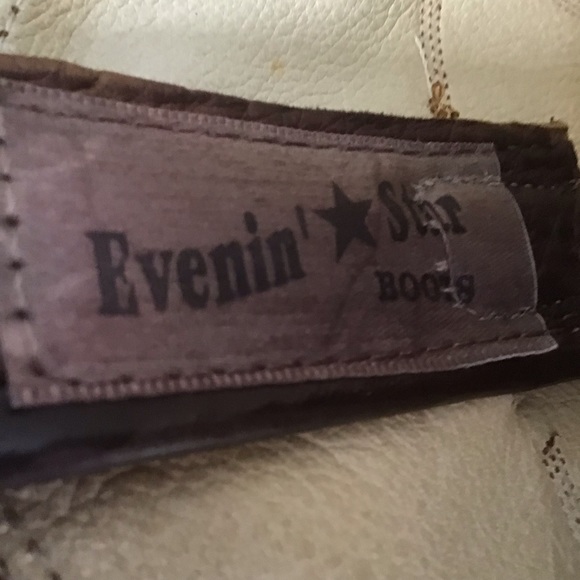 Evenin’ Star Boots Brown Ostrich & Leather Men’s Size 9 Narrow, Women Size 10.5N - Picture 3 of 9